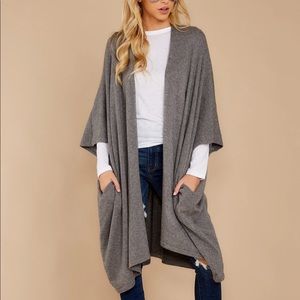 NWT Carefree Days Heather Grey Cardigan